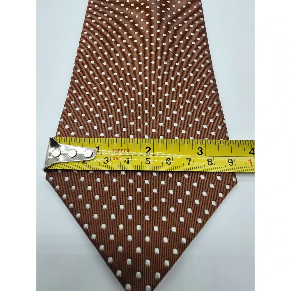Joseph A Bank Silk Geometric Tie Copper Necktie 3.5